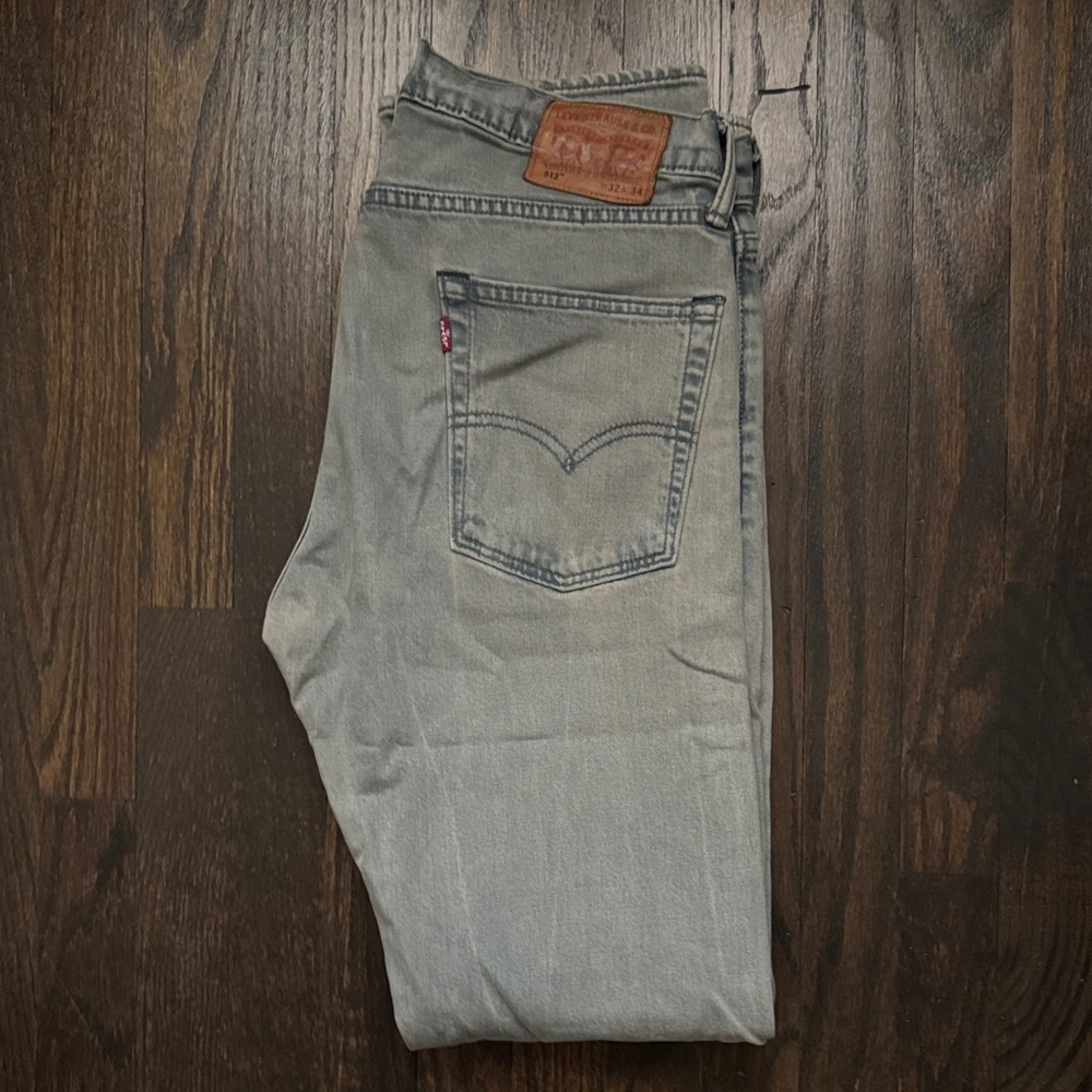 Levi's Men's Straight Jeans in Light Gray